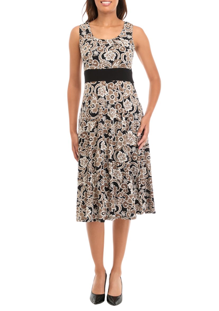 Womens Floral Print Dress with Jacket