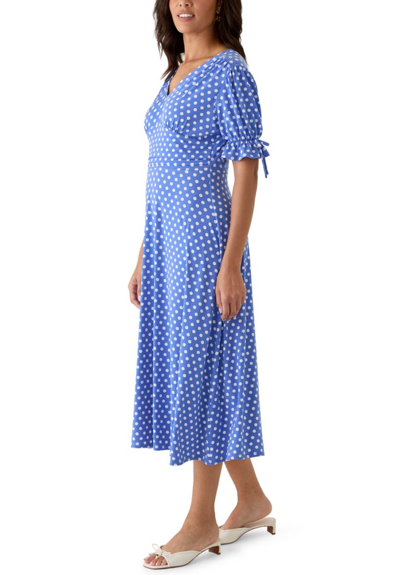 shein midi dress Shein Floral Square Neck Shirred A-line Dress | Dress