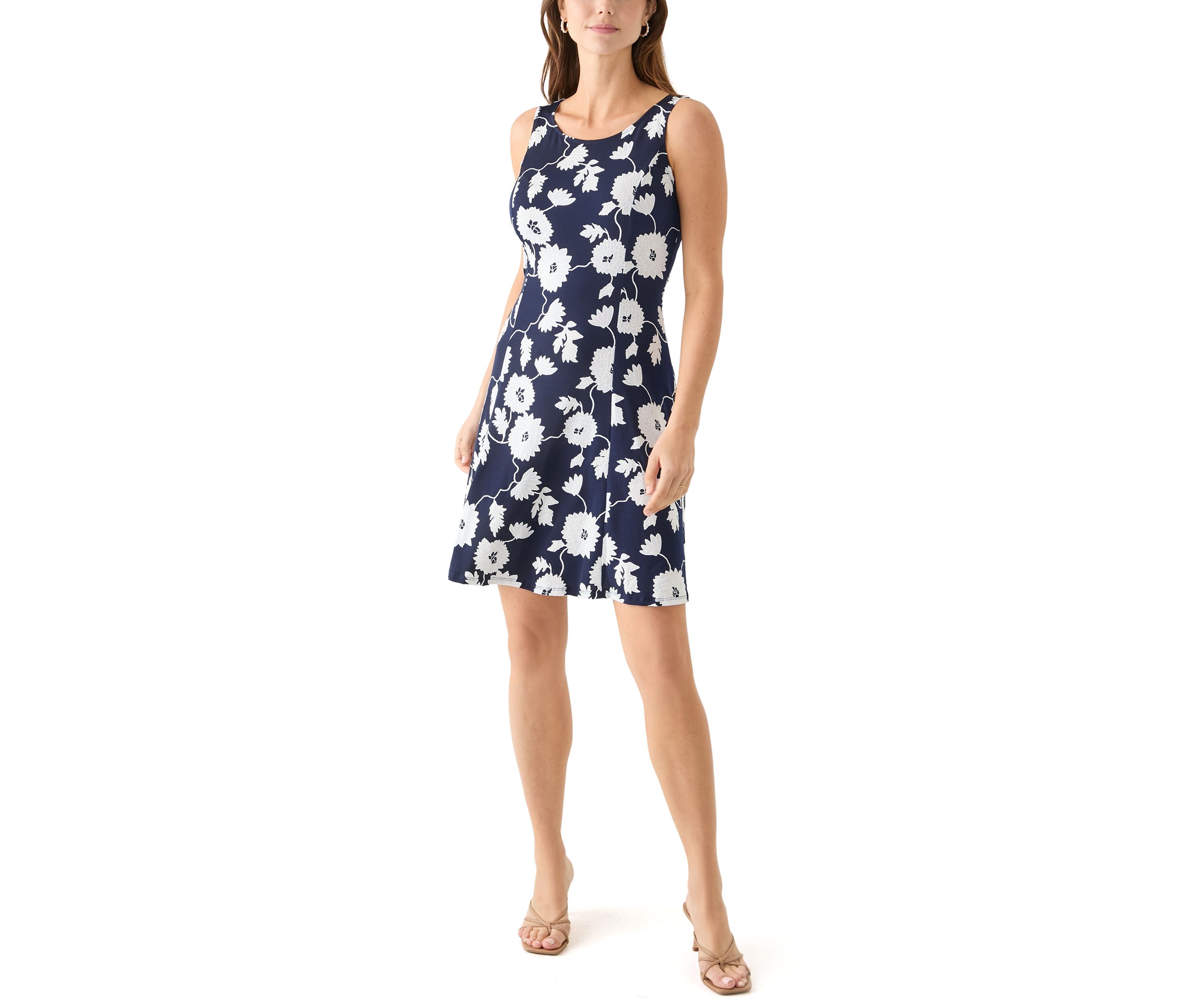 Womens Short Sleeve Crew Neck Floral Print Jacket Dress