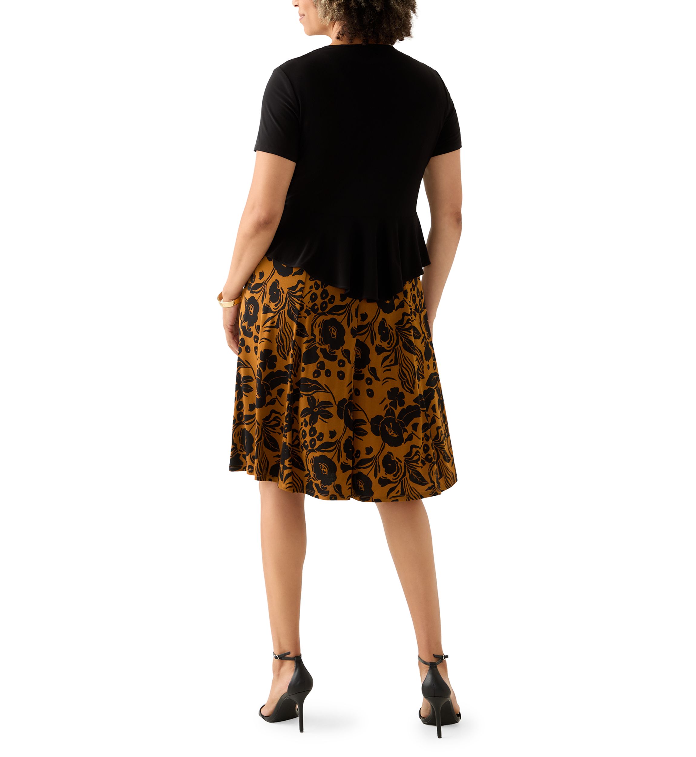 Womens Short Sleeve Crew Neck Floral Print Jacket Dress