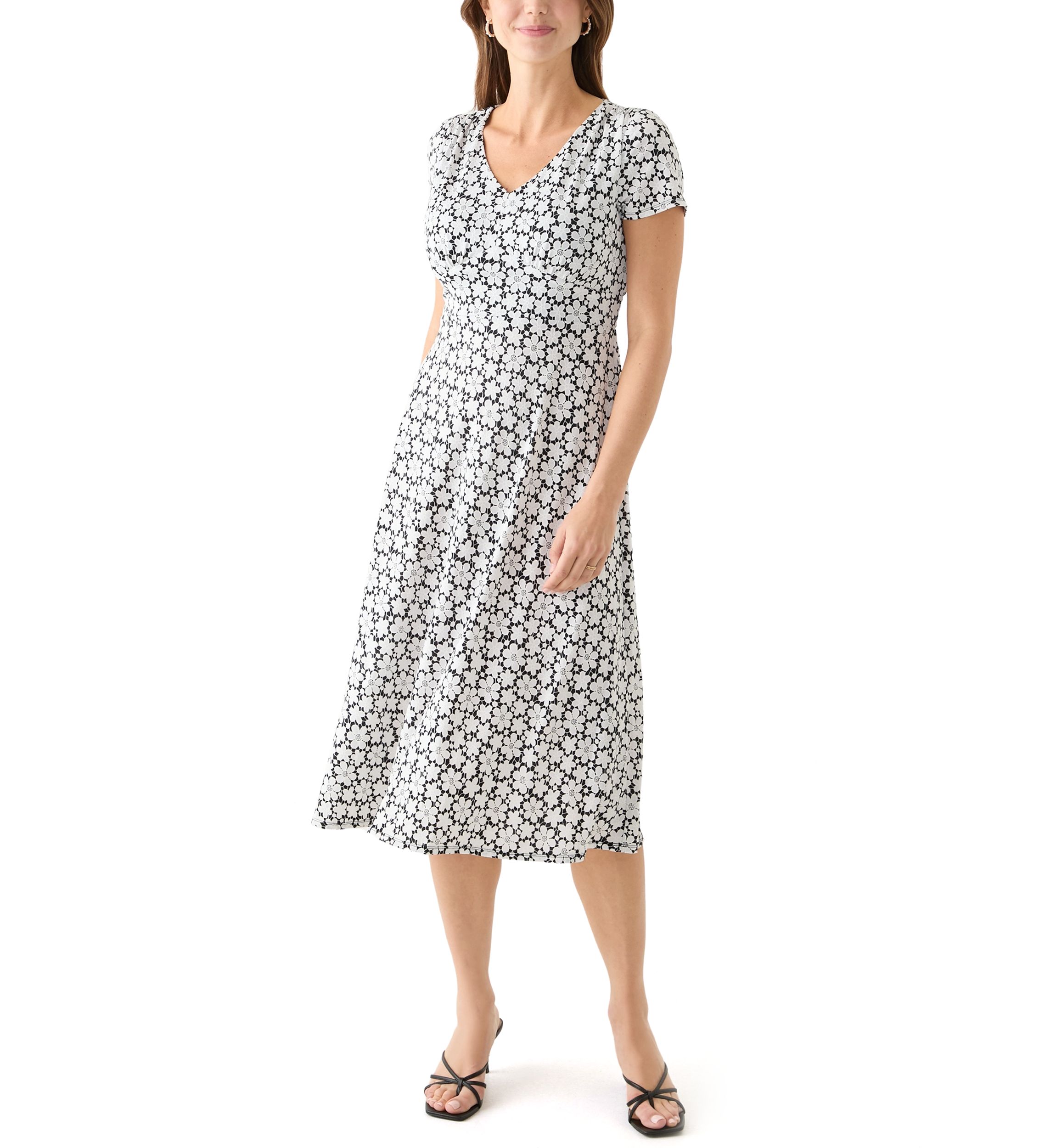 slim fit dress slacks Desert Sand Fit and Flare Pleated Mini Dress main image 0