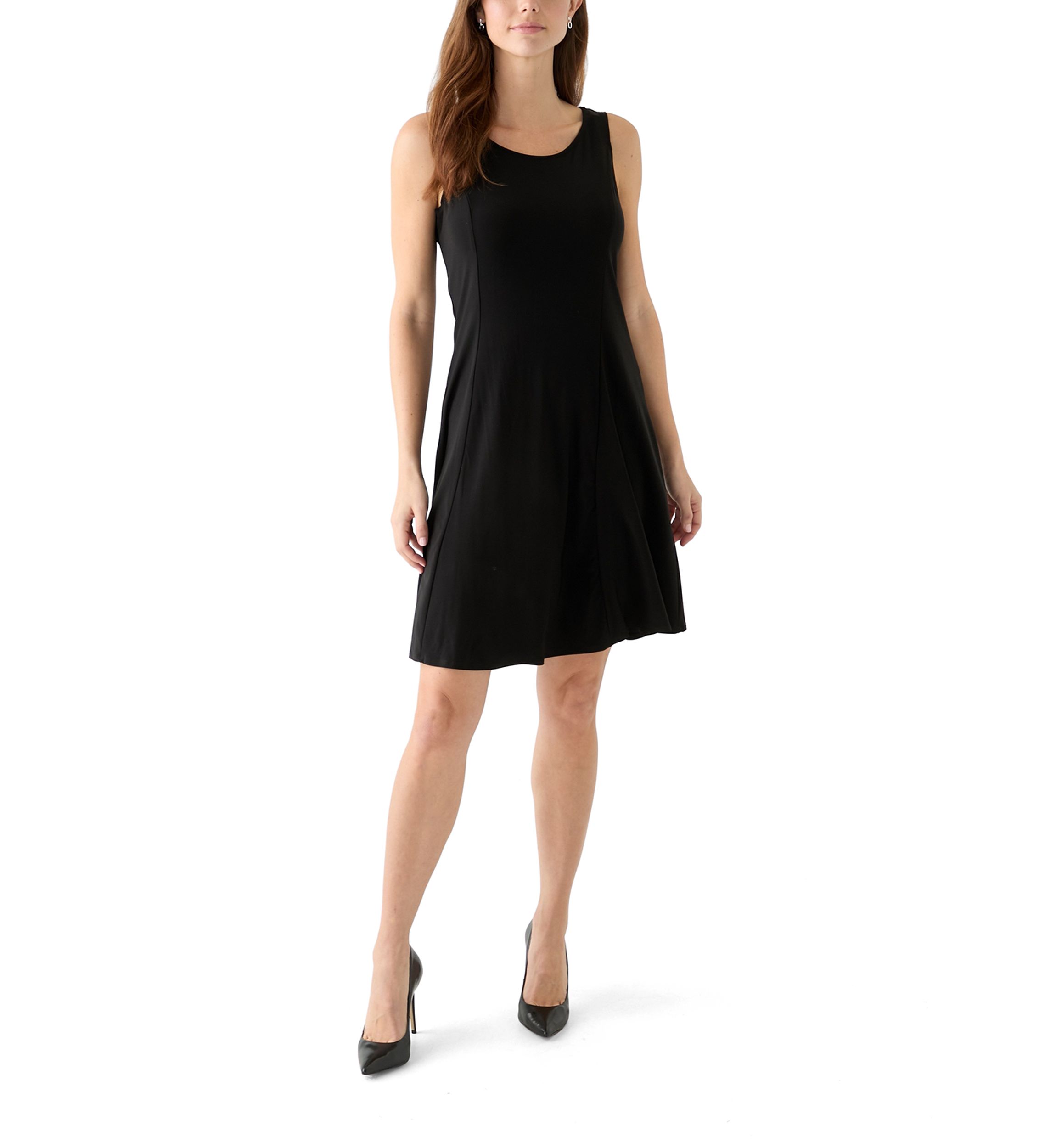 Womens 3/4 Bell Sleeve Swirl Knit Jacket Dress