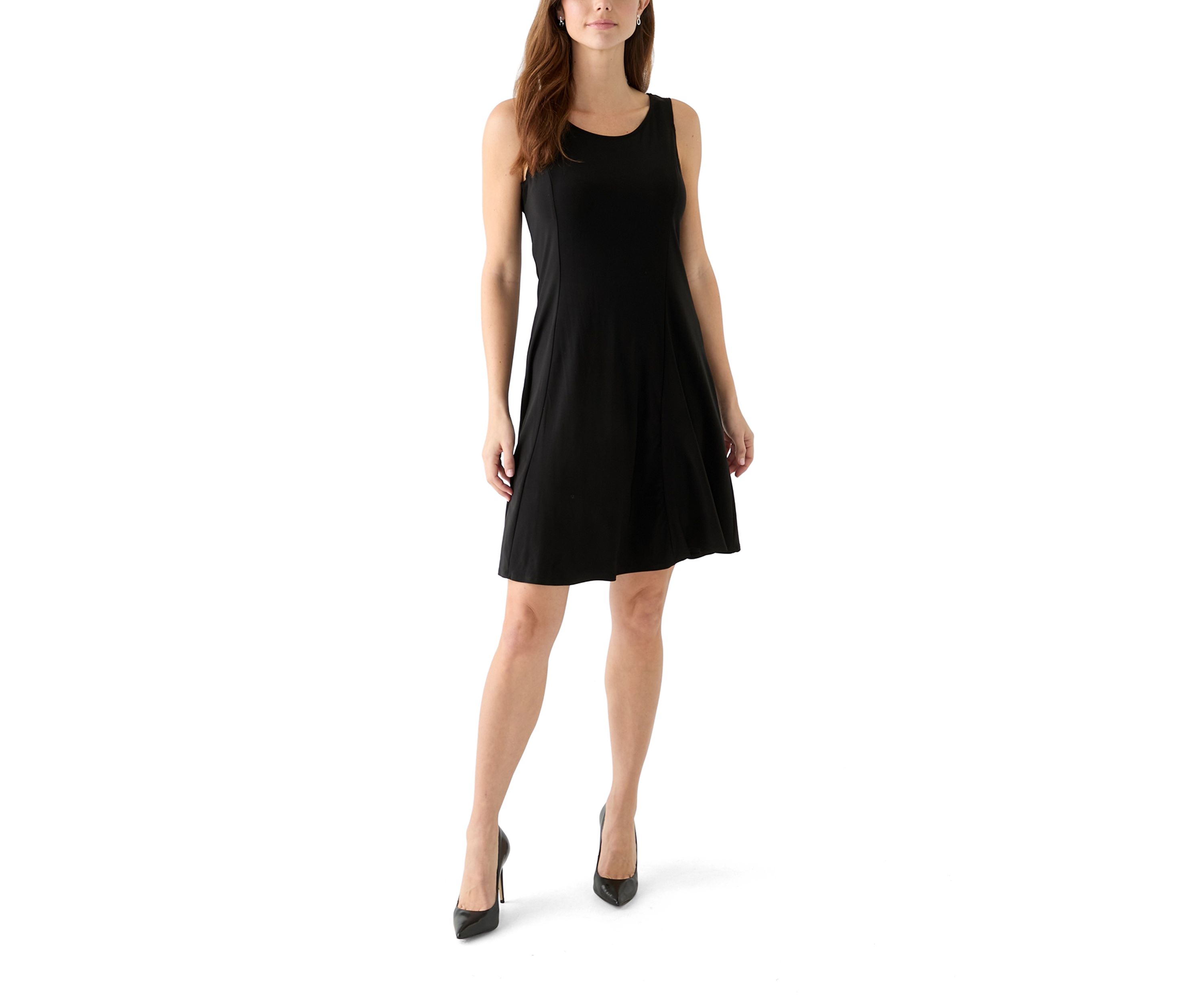 Womens 3/4 Bell Sleeve Swirl Knit Jacket Dress