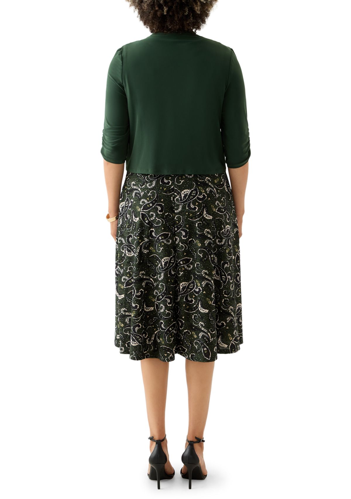 Womens Short Sleeve Crew Neck Jacket Dress