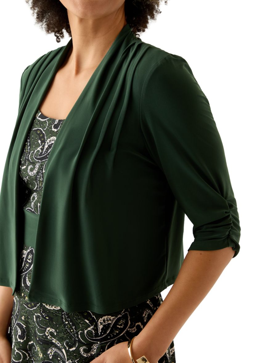 Womens Short Sleeve Crew Neck Jacket Dress