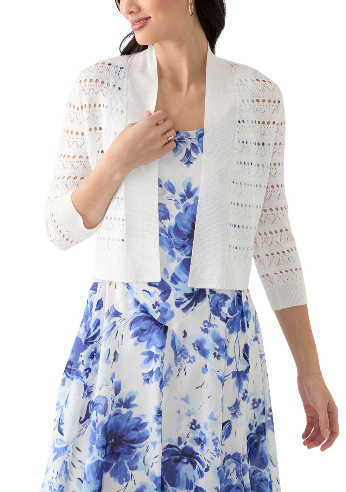 Womens Pointelle Shrug