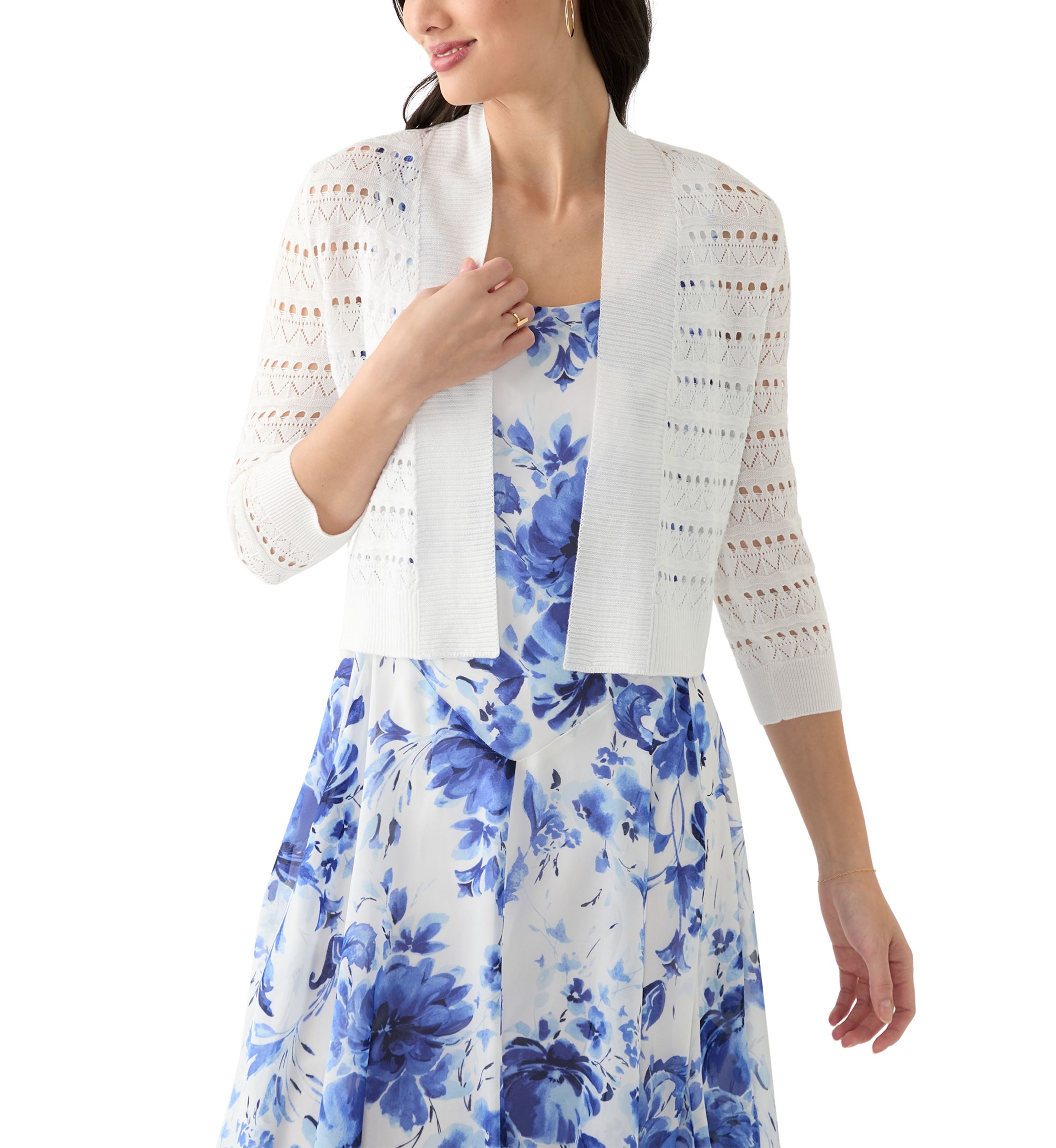 Womens Pointelle Shrug