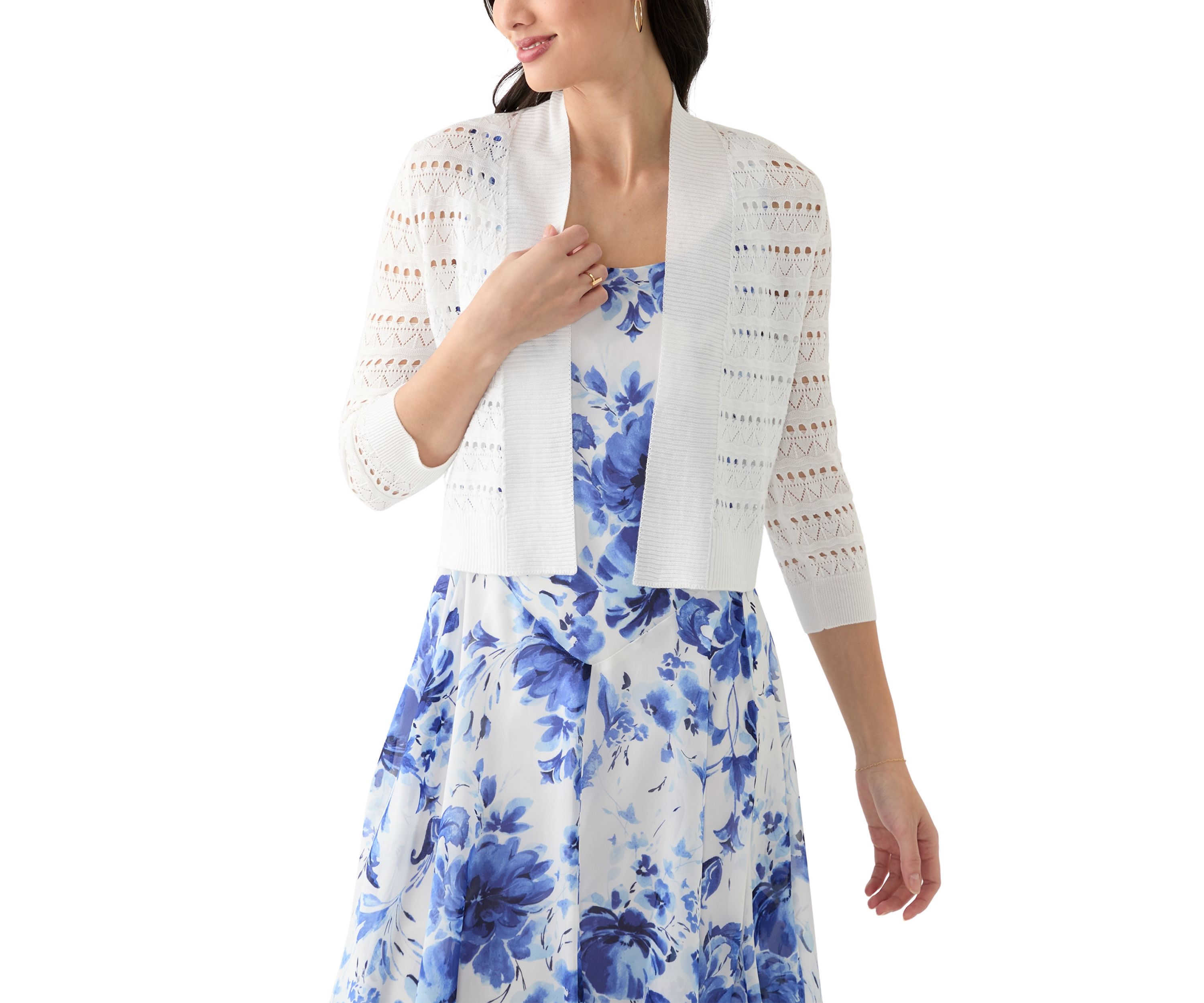 Womens Pointelle Shrug