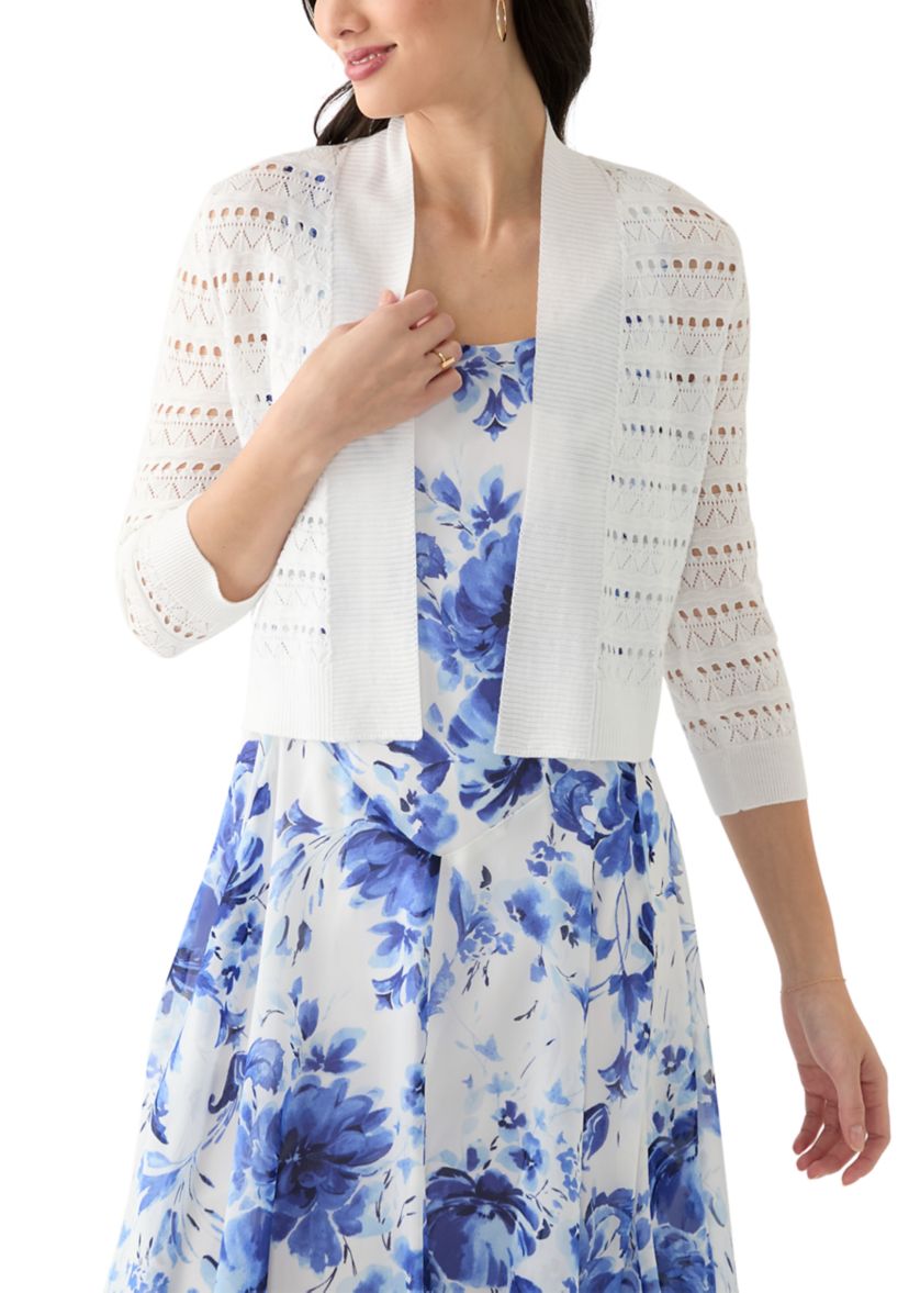 Womens Pointelle Shrug