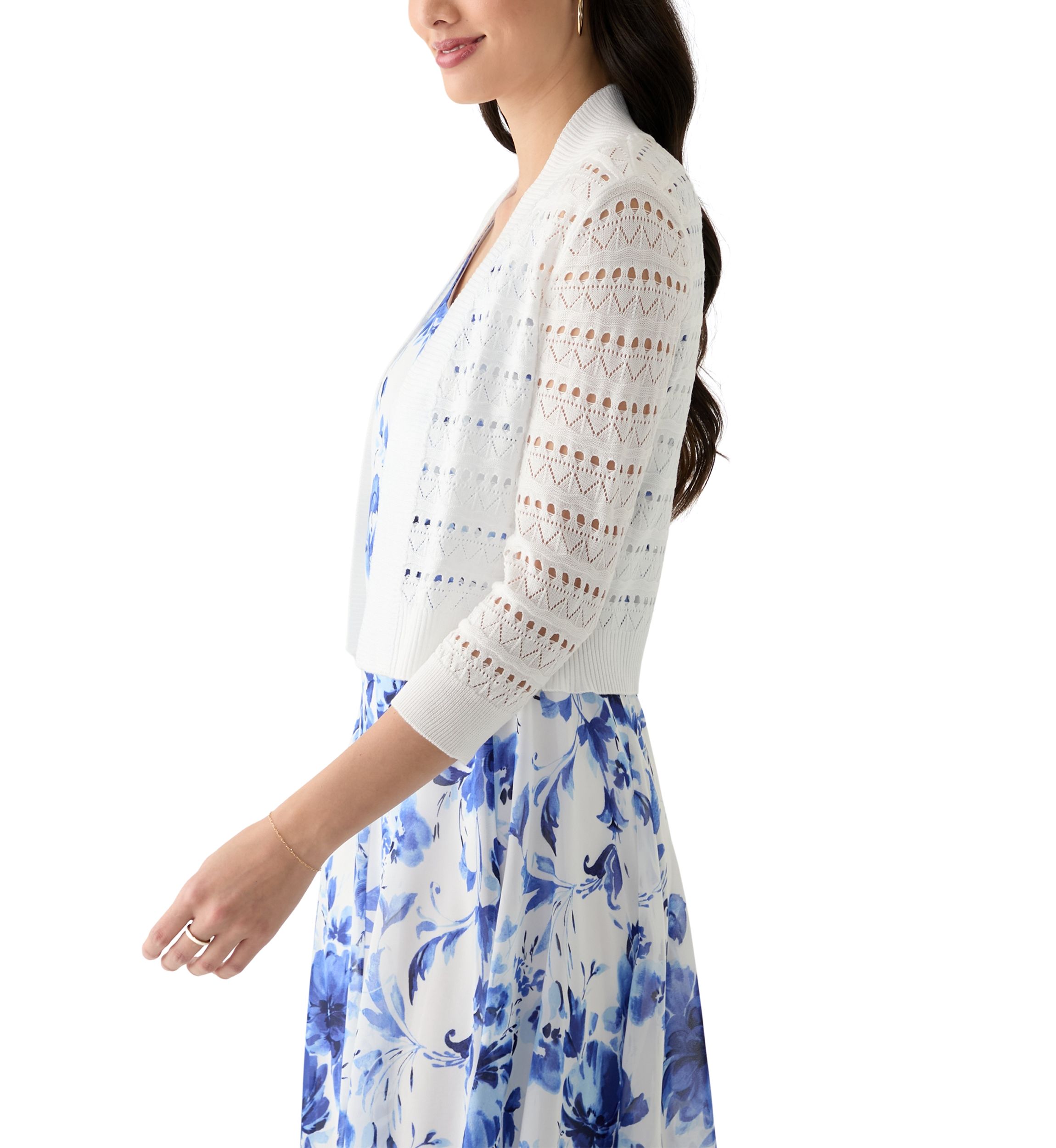 Womens Pointelle Shrug