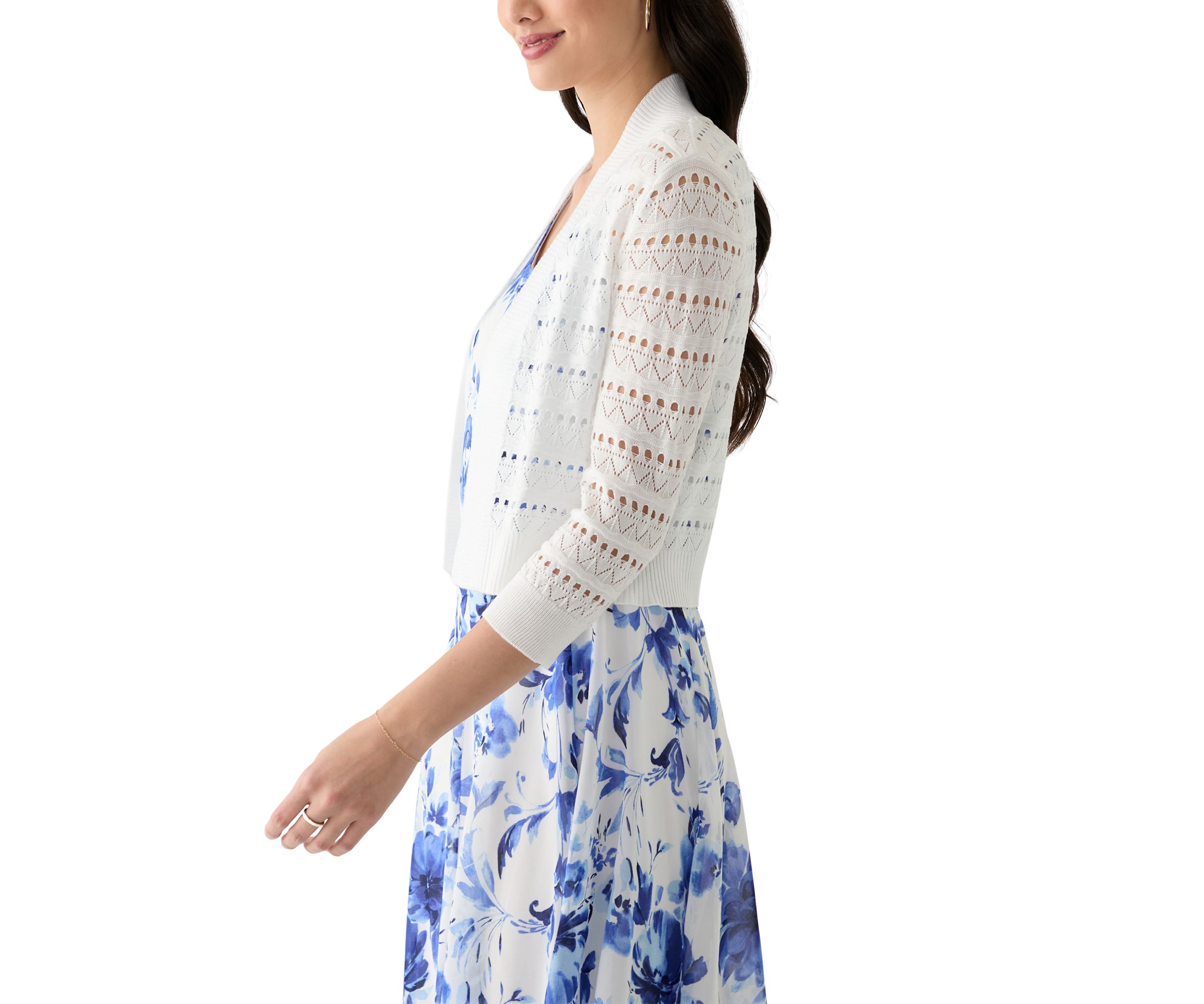 Womens Pointelle Shrug