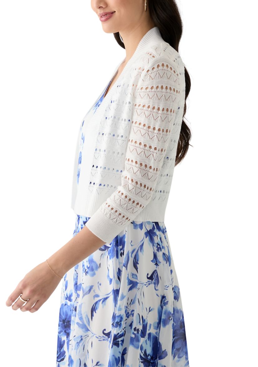 Womens Pointelle Shrug