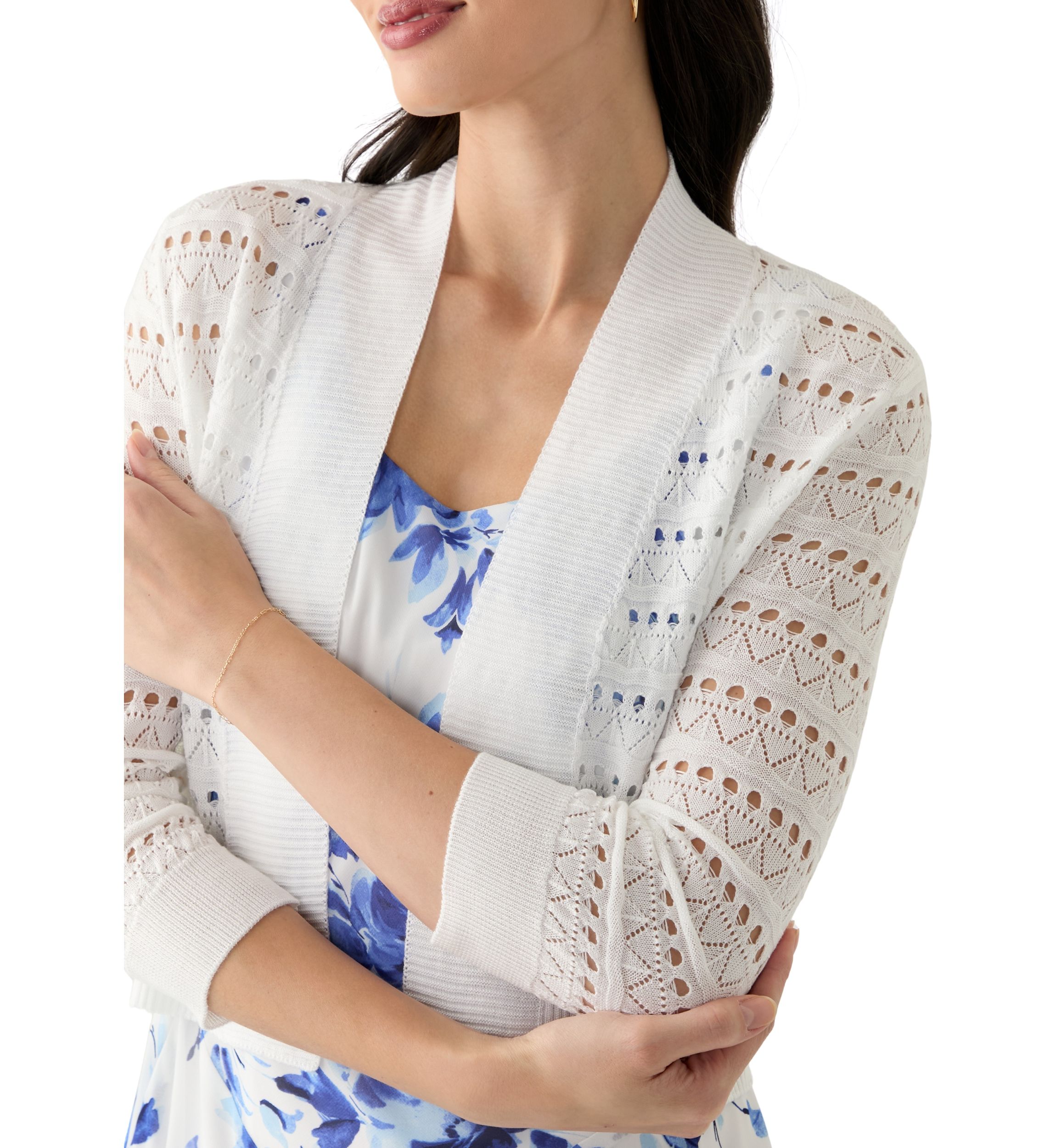 Womens Pointelle Shrug
