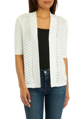 Perceptions Women s Crochet Solid Shrug belk