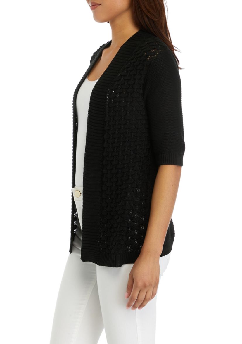 Womens Crochet Solid Shrug