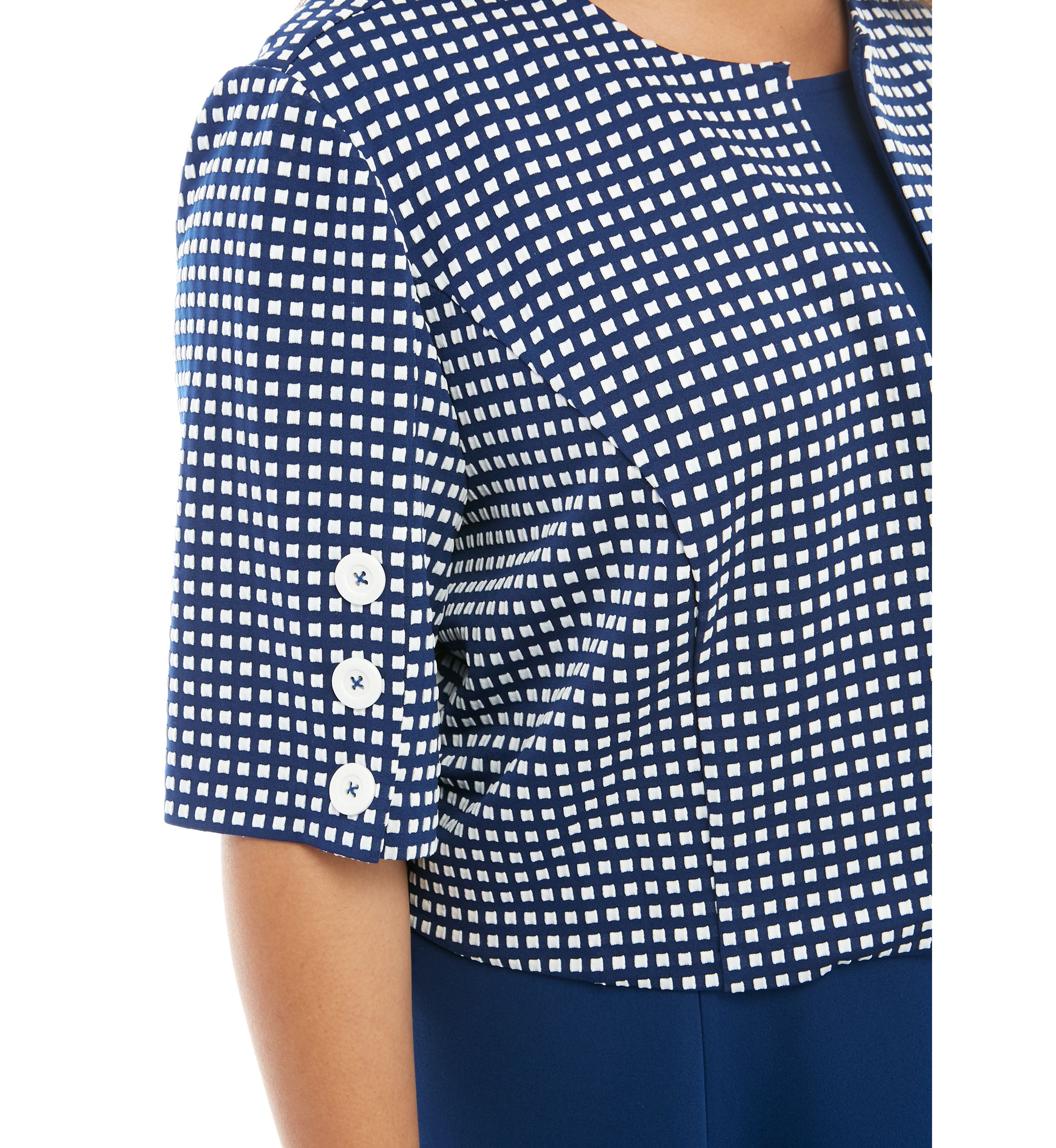 Plus Size Jacquard Jacket Dress
