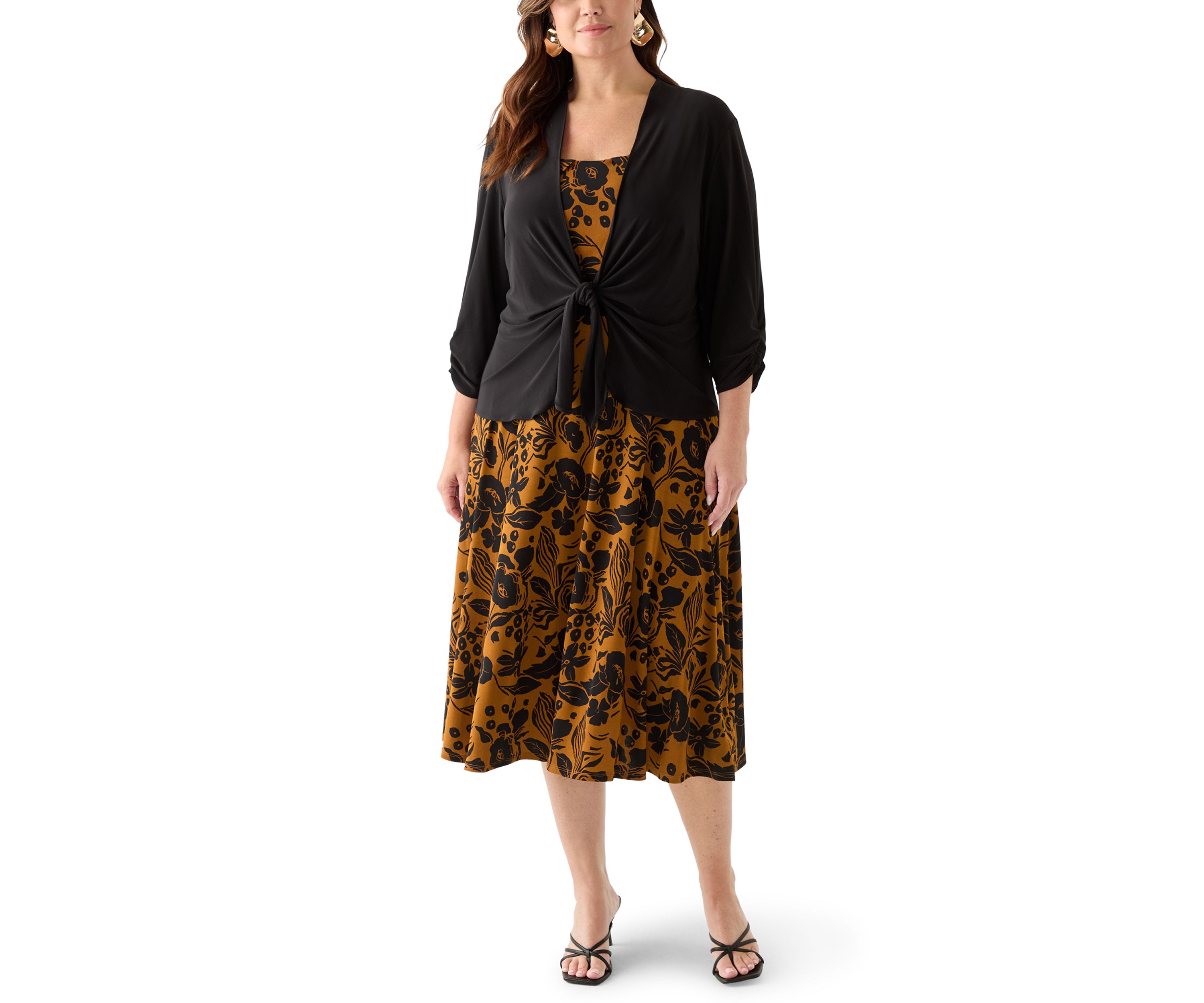  Womens Jacket and Floral Dress Set 