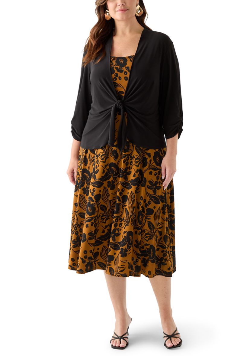  Womens Jacket and Floral Dress Set 