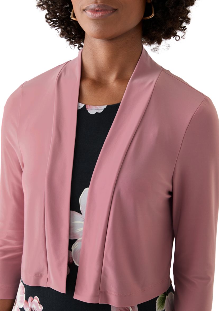 Womens Floral Dress and Solid Jacket