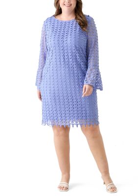 Women's Plus Size Lace Dress, Long Sleeve – 70% Off