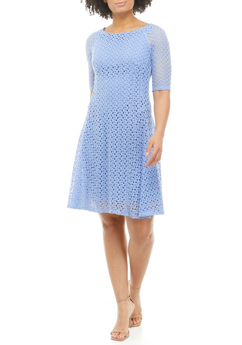 Womens Elbow Stretch Crochet Dress