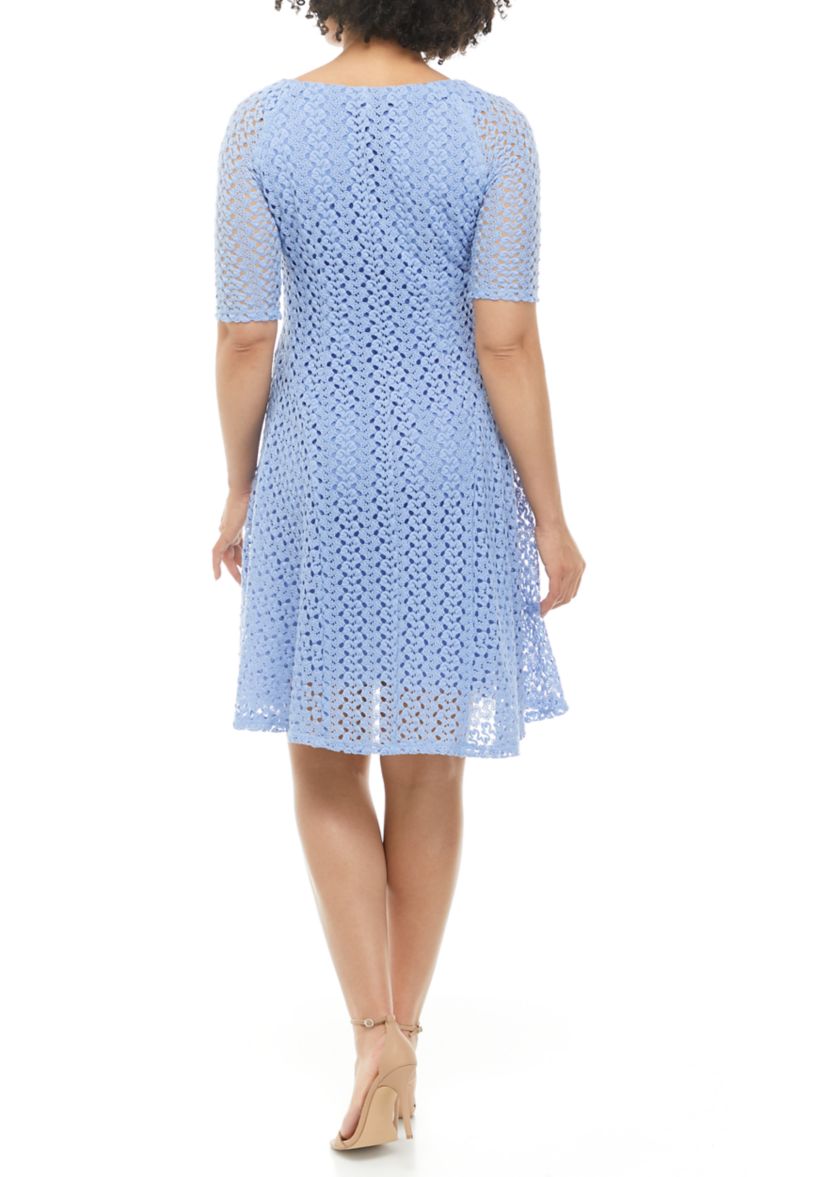 Womens Elbow Stretch Crochet Dress