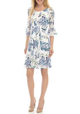 Chris McLaughlin Women's Bell Sleeve Floral Dress | belk