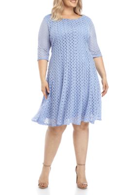 kim rogers plus size crochet strap high low dres