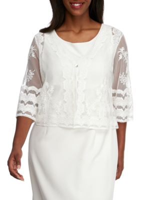 Chris McLaughlin Plus Size Circle Lace Topper | belk