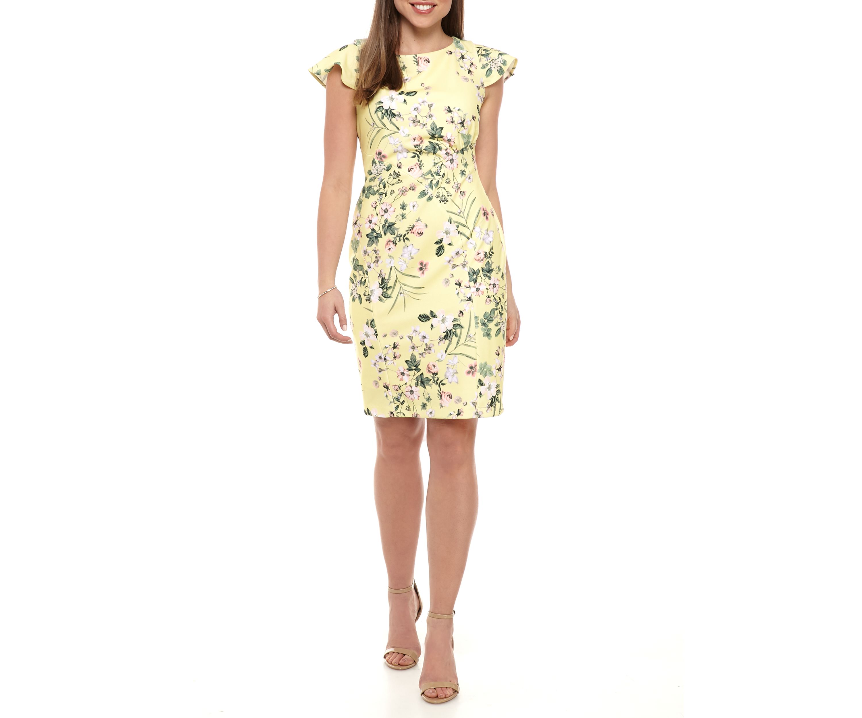 Scuba Shift Crepe Dress 