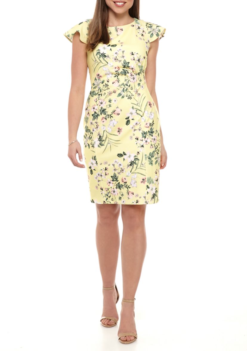 Scuba Shift Crepe Dress 