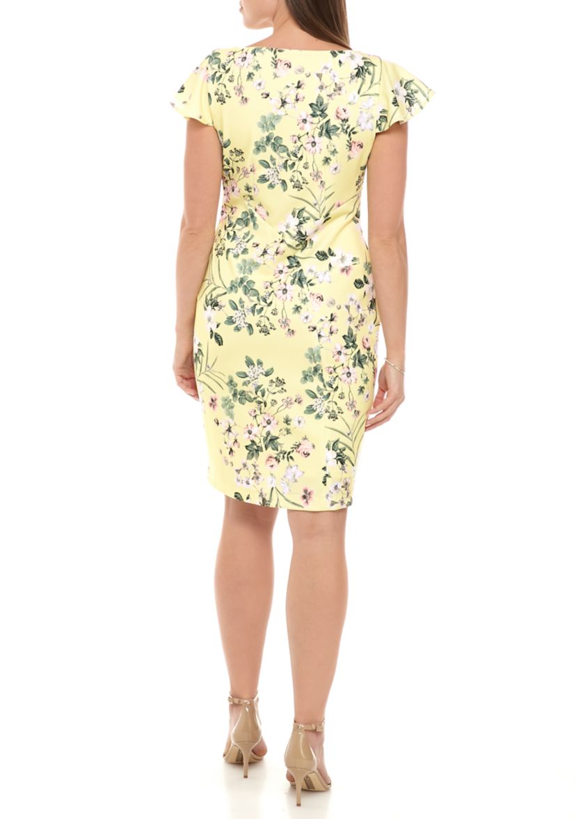 Scuba Shift Crepe Dress 