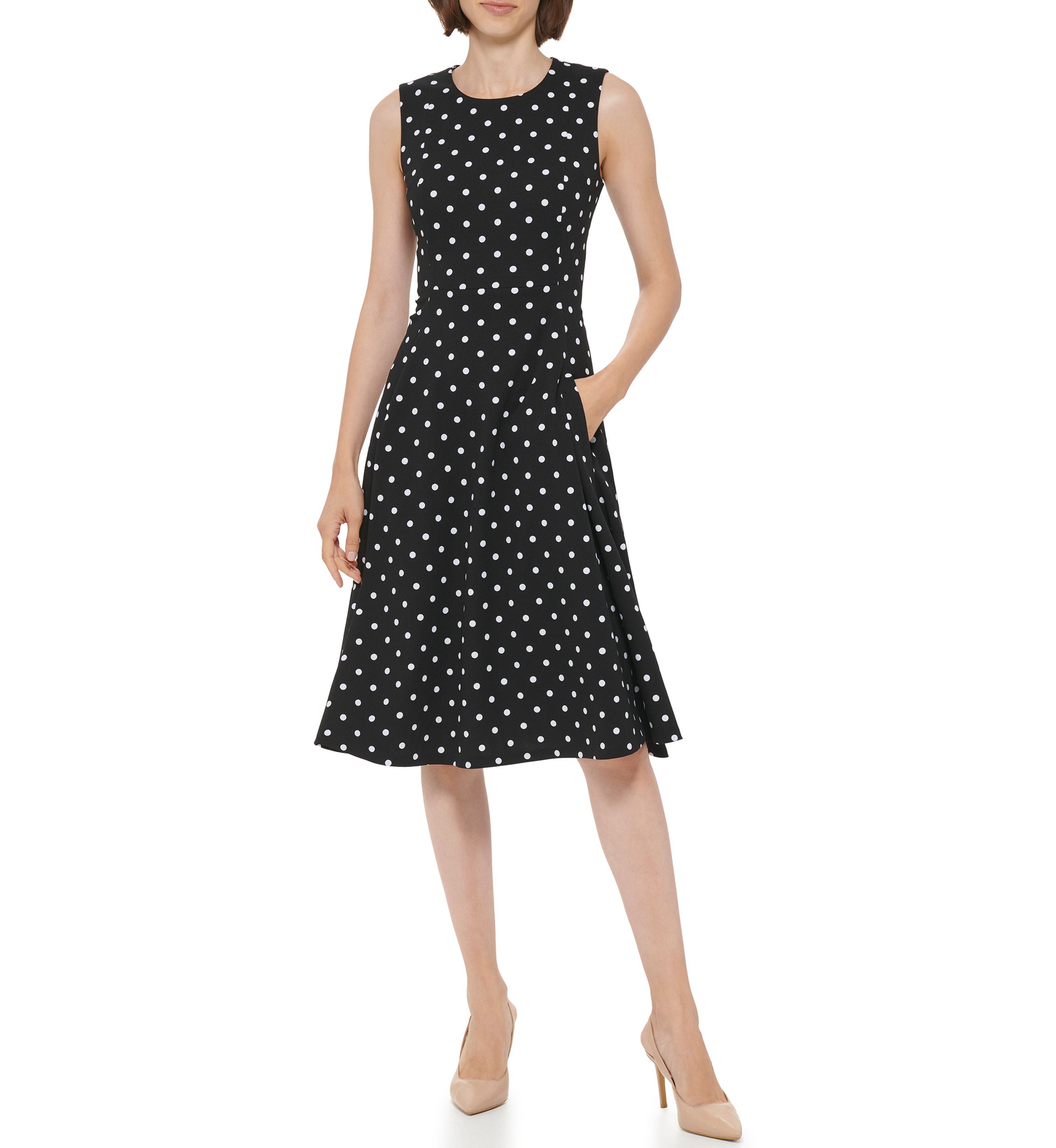 black amazon dress Calvin Klein Collection Wool A Line Dress Black main image 1