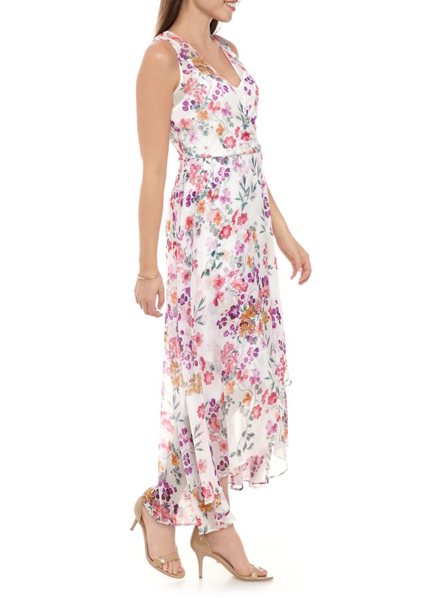 green emerald velvet dress Calvin Klein Womens Sleeveless Floral Fit and Flare, Cham Multi, 2 at  Amazon Women's Clothing store