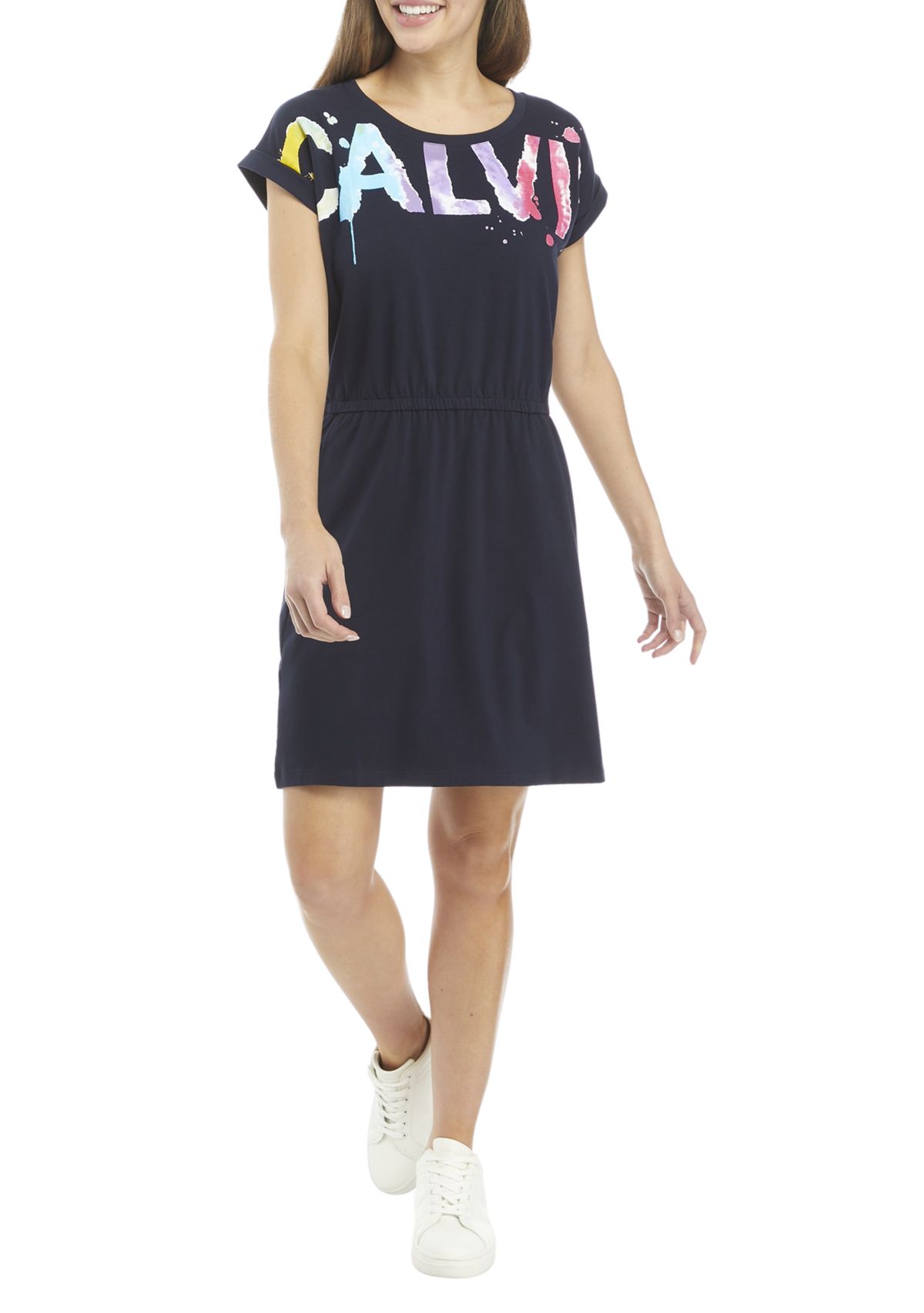 Watercolor Logo Graphic T-Shirt Dress