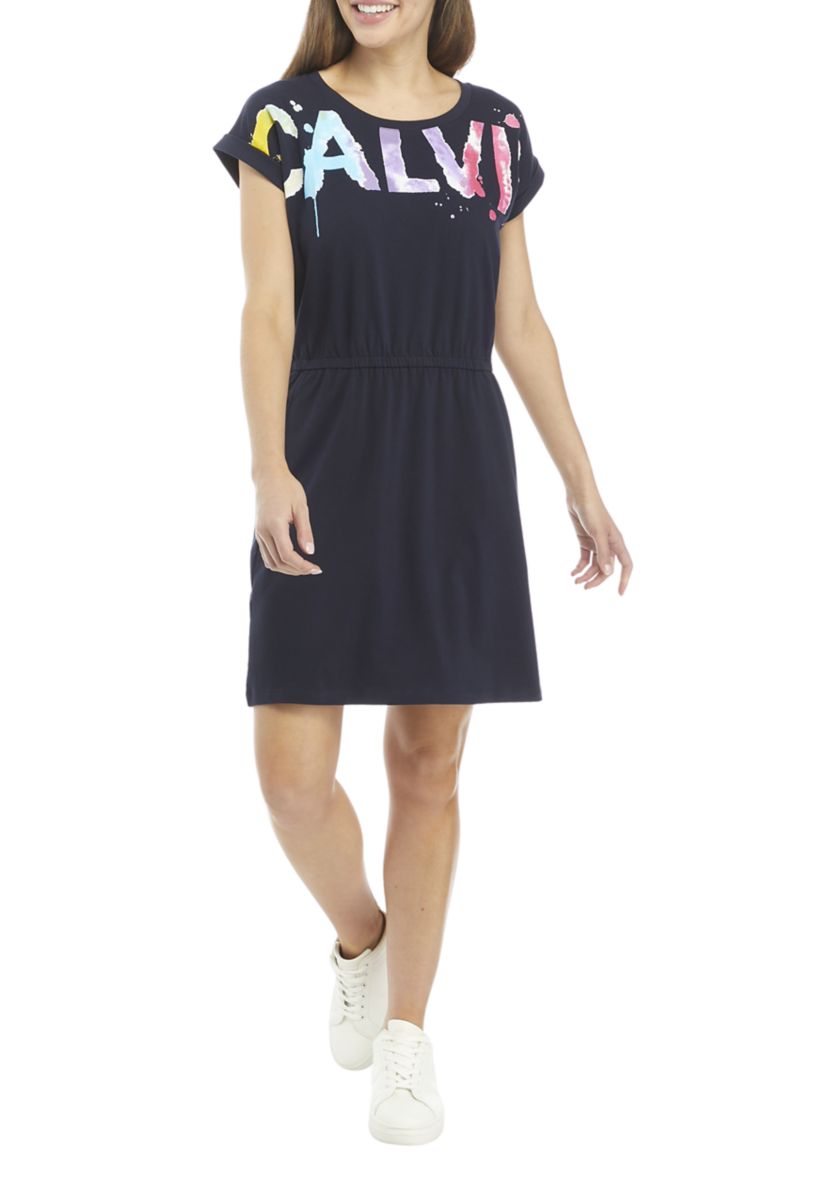 Watercolor Logo Graphic T-Shirt Dress