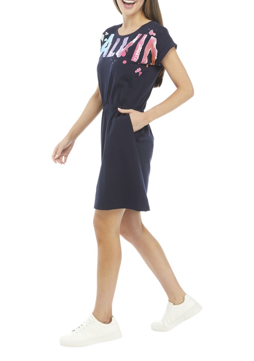 Watercolor Logo Graphic T-Shirt Dress
