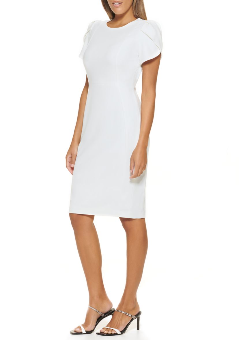 Womens Tulip Sleeve Sheath Dress