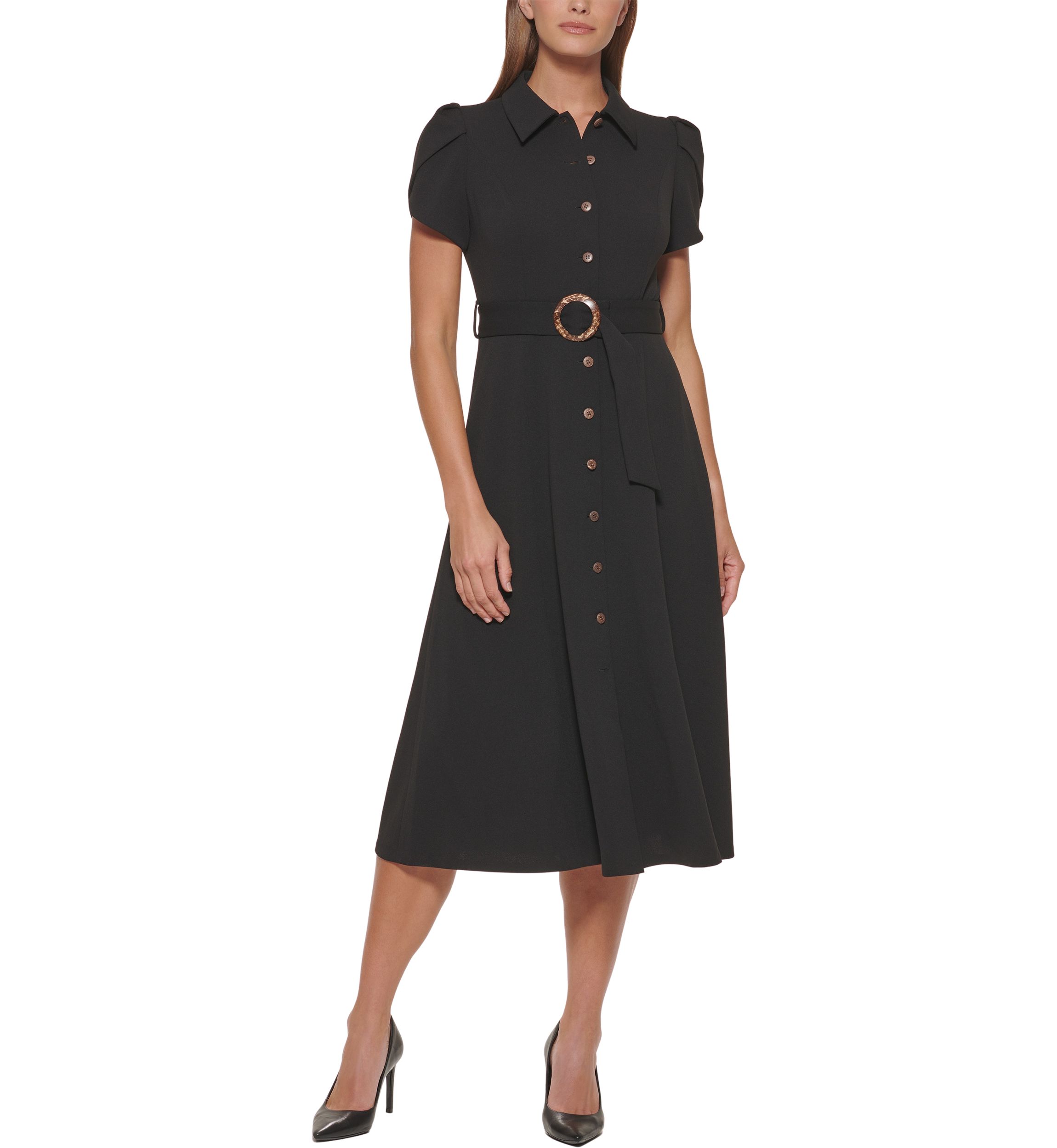 calvin klein black work dress Women's Dresses seamed accents and a kiana Sexy Backless Summer Lace Colour:Yellow Stone