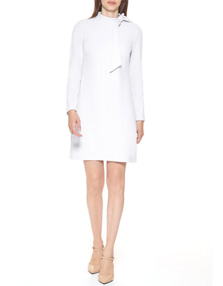 Calvin Klein Women's Long Sleeve Logo Bow Neck Scuba Crepe Dress | belk