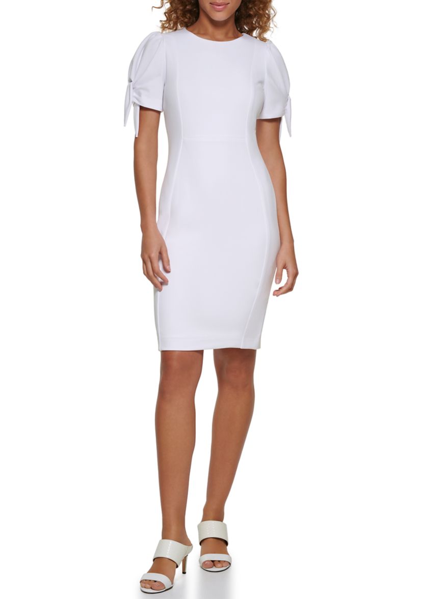 calvin klein white bodycon dress White Ribbed Cap Sleeve Mini Bodycon Dress M | Women's Online Boutique | Boho Chic Style main image 0