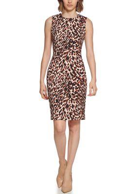 Calvin klein hotsell printed sheath dress