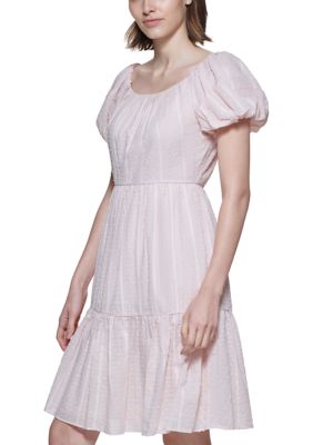Calvin Klein Women's Short Sleeve Tier Floral Cotton Dress | belk