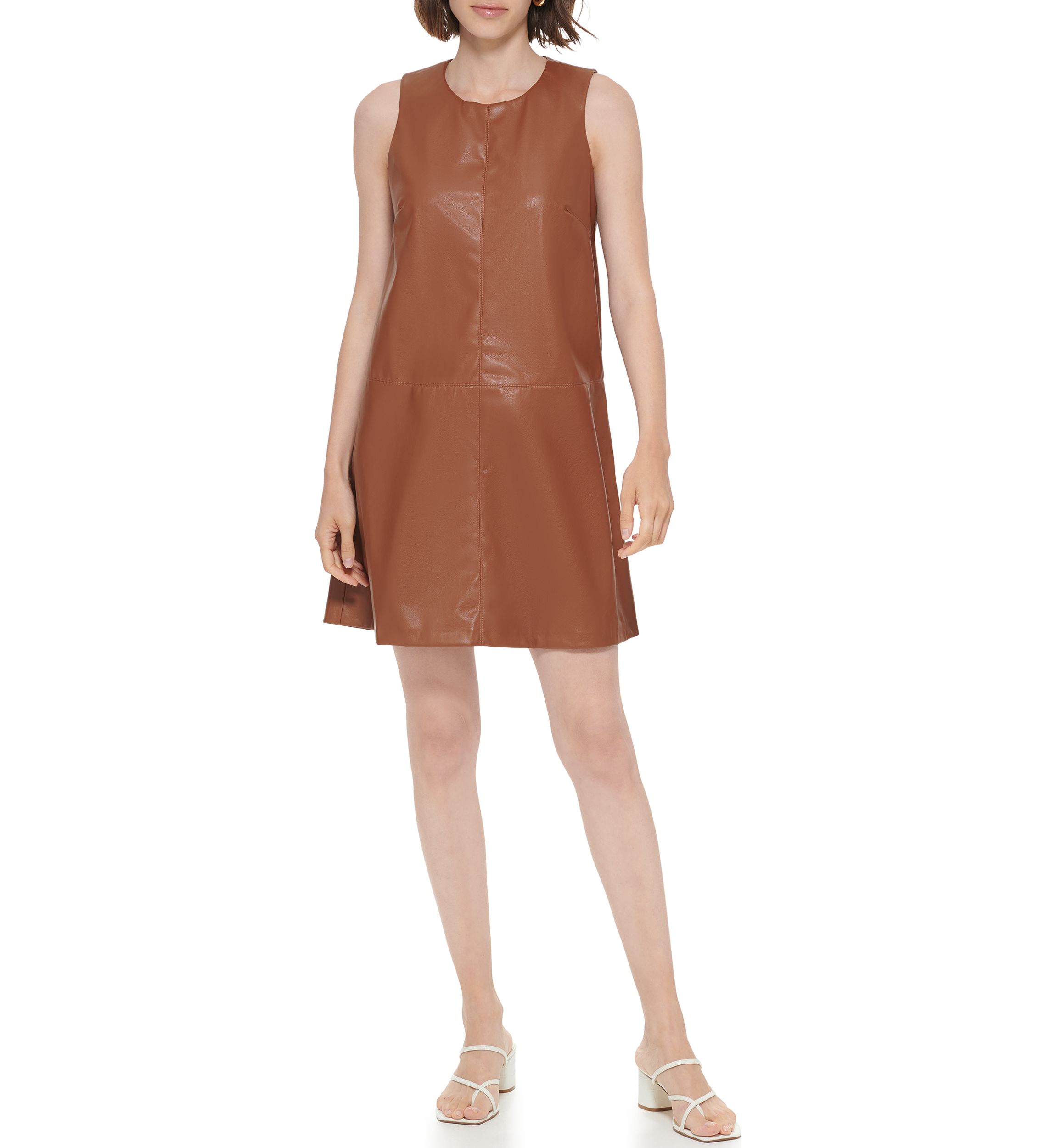 Womens Sleeveless Round Neck Dress