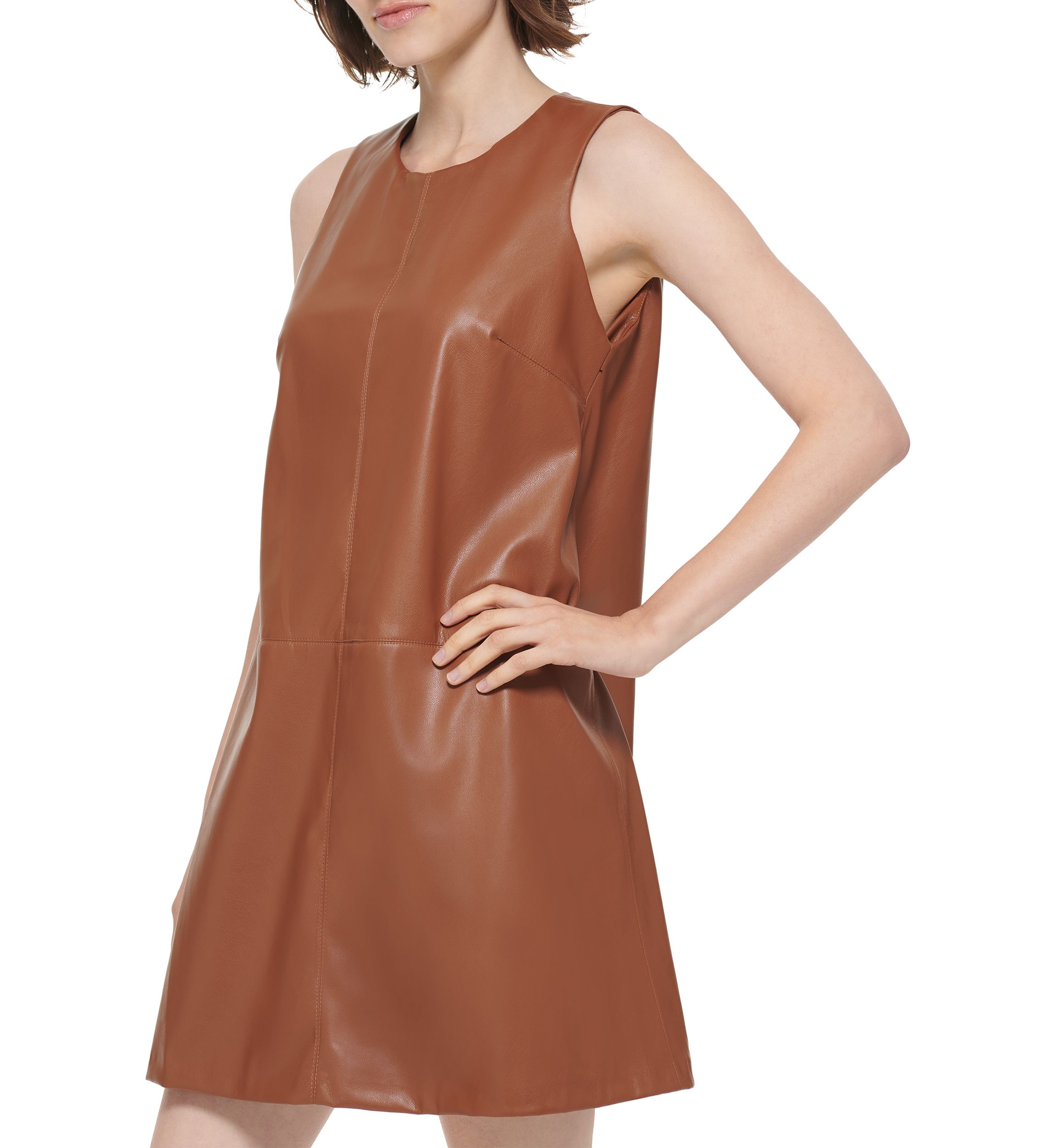 Womens Sleeveless Round Neck Dress