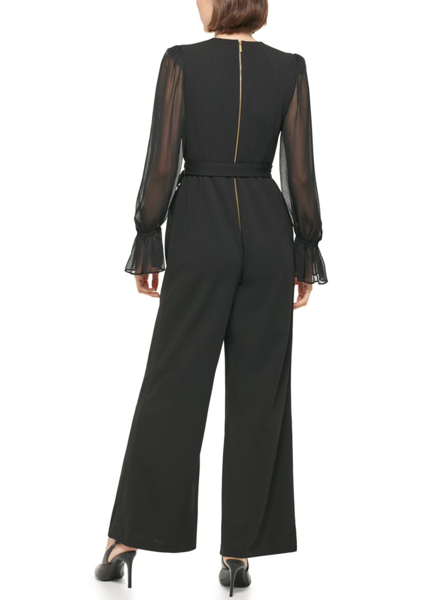 Womens Long Sleeve Scuba Jumpsuit 