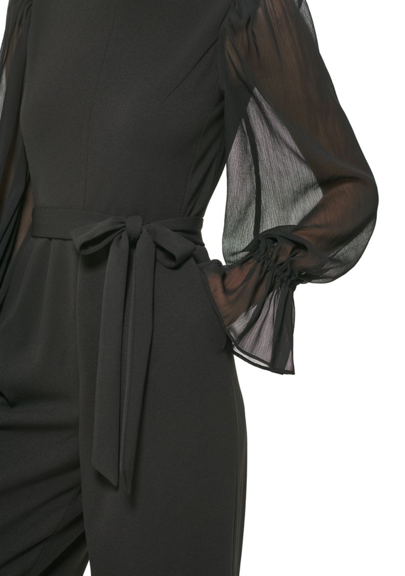 Womens Long Sleeve Scuba Jumpsuit 