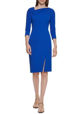 Calvin Klein Sheath dress with 3/4 sleeves in black