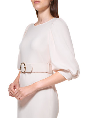 Calvin Klein Women's Puff Sleeve Belted Waist Dress | belk
