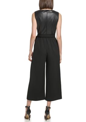 Women's Sleeveless V-Neck Cropped Jumpsuit